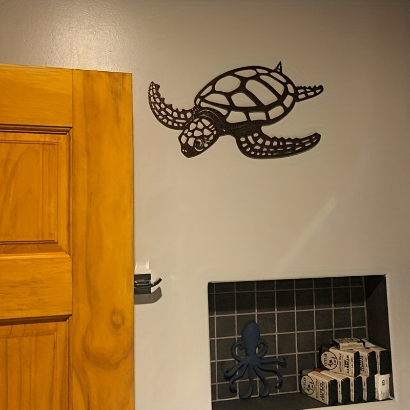 Factory Direct Supply Cross-Border Independent Store Metal Wall Art Turtle Craft Indoor Living Room Decor
