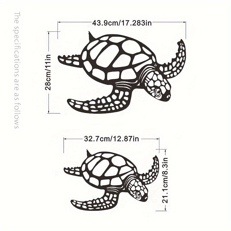 Factory Direct Supply Cross-Border Independent Store Metal Wall Art Turtle Craft Indoor Living Room Decor