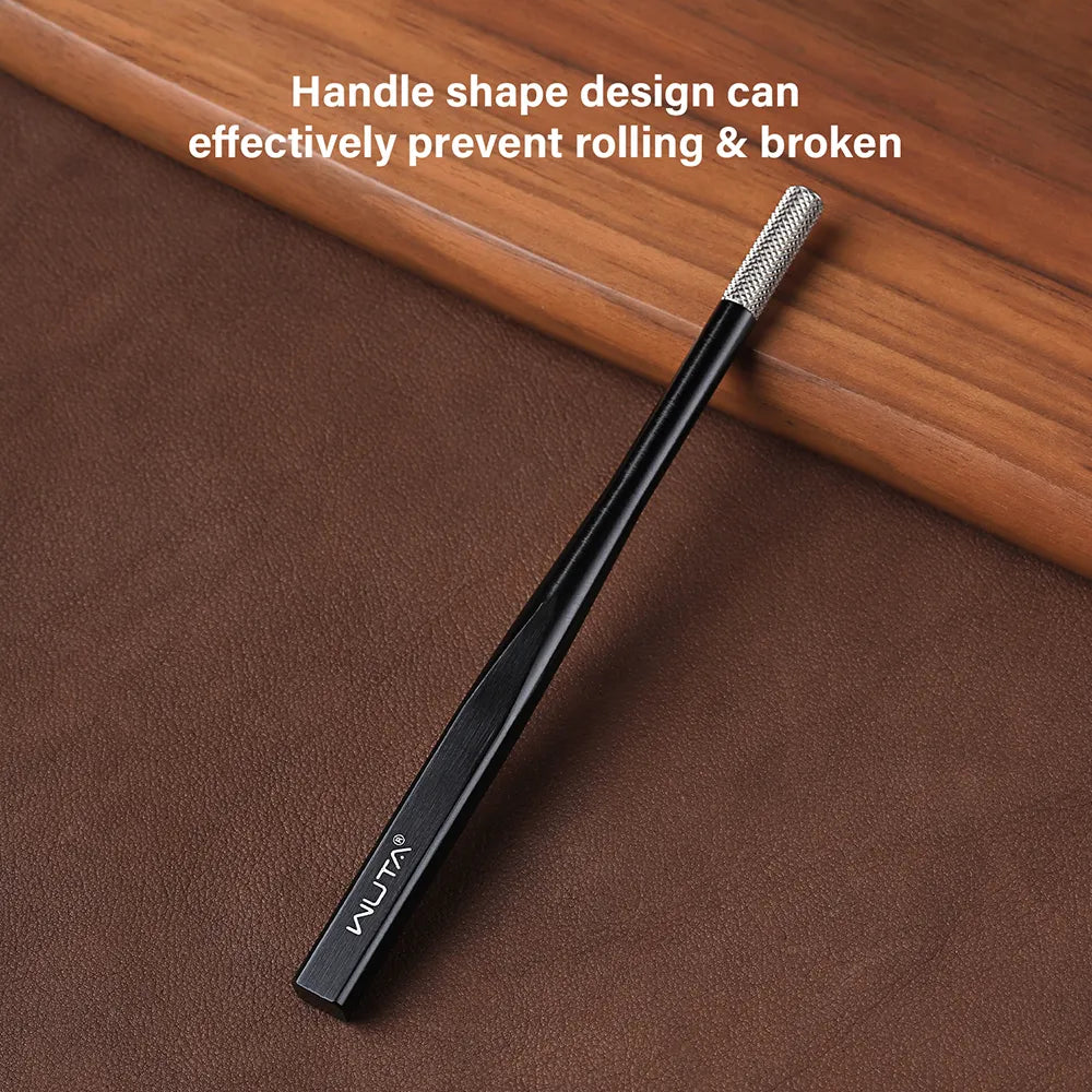 WUTA Replaceable Roller Head Leather Edge Paint Applicator Edge Dye Roller Pen With 2 Spare Rollers DIY Leather Craft Tools
