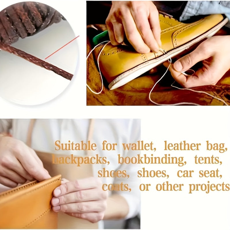 Leather Craft Punching Pliers Set, 4mm Silent Diamond Chopper Leather Punching Pliers with Interchangeable Heads, Metal Hand Sewing Punching Tool Set, Including Leather Needle, Wooden Storage Syringe, Needle Threader, Thimble
