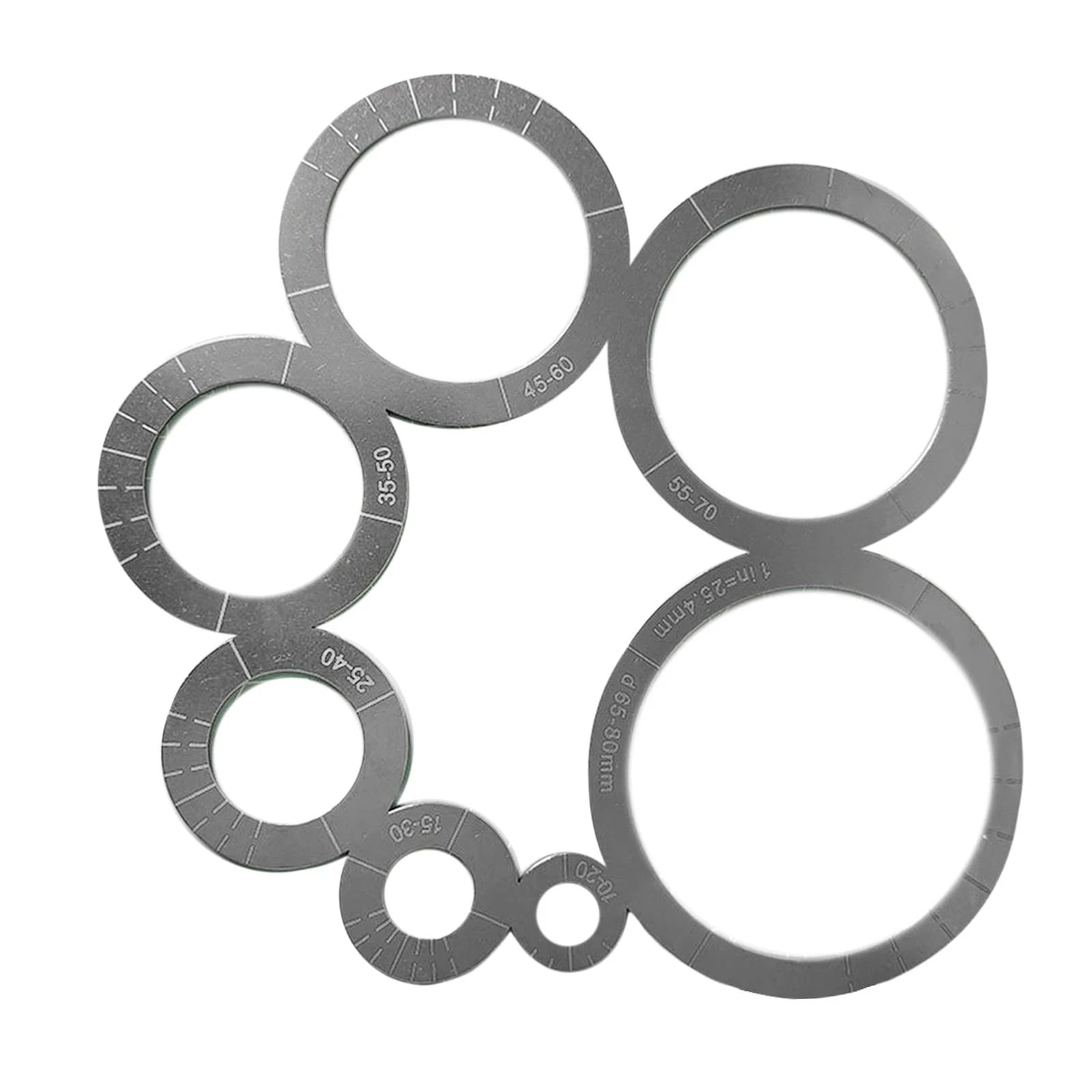 Round Leather Cutting Tools Metal Corner Cutting Ruler Circle Ruler Circle Leather Punch Leather Templates