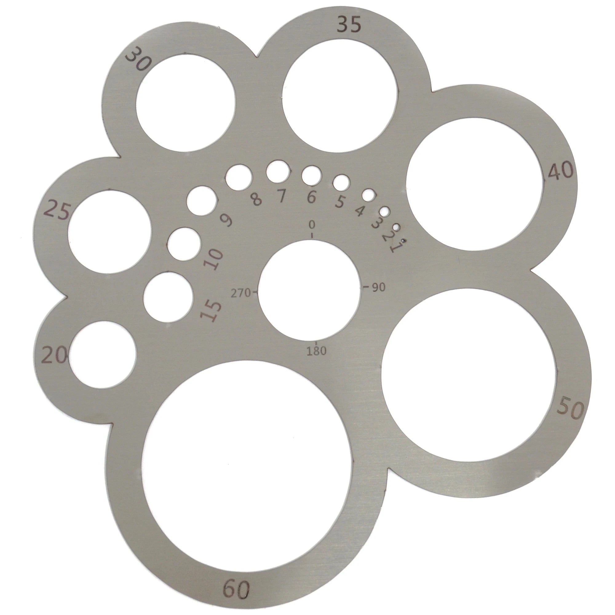 Round Leather Cutting Tools Metal Corner Cutting Ruler Circle Ruler Circle Leather Punch Leather Templates