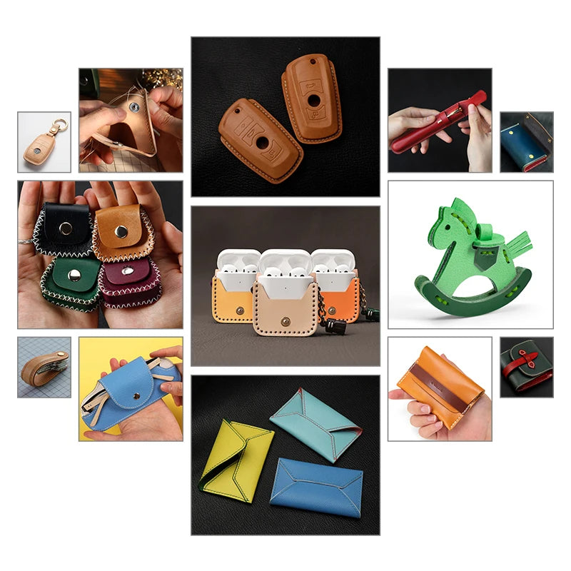 WUTA Leather Sewing Thread Kit Round Waxed Thread 25 Colors Set Mini Bobbin Thread Handmade DIY Braided Rope Bracelet Line