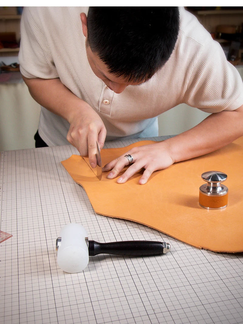WUTA Professional Leather Cutter Ultra Sharp Round Head Craft Skiving Cutting Thining Tools DIY Handmade Senior Leather Tools