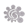 Round Leather Cutting Tools Metal Corner Cutting Ruler Circle Ruler Circle Leather Punch Leather Templates