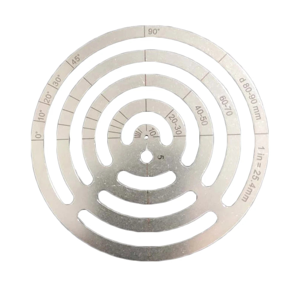 Round Leather Cutting Tools Metal Corner Cutting Ruler Circle Ruler Circle Leather Punch Leather Templates