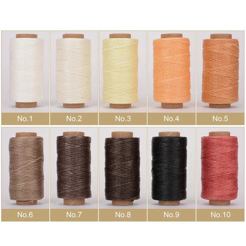 Waxed Thread For Leather 50m 0.8mm Black Off White Red Green Pink Brown Grey Purple Orange Blue Apricot
