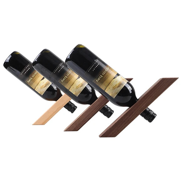Home red wine rack decoration creative solid wood personality display stand wine rack modern simple wood storage bottle