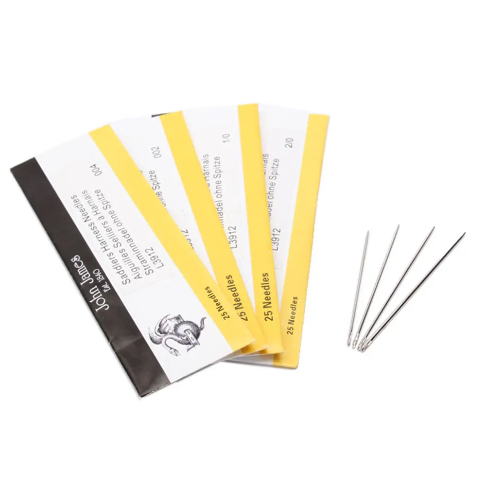 Junetree John James Saddlers Harness Needle Round point  JJ needle work good quality Assorted Hand Sewing Needle leatherCraft