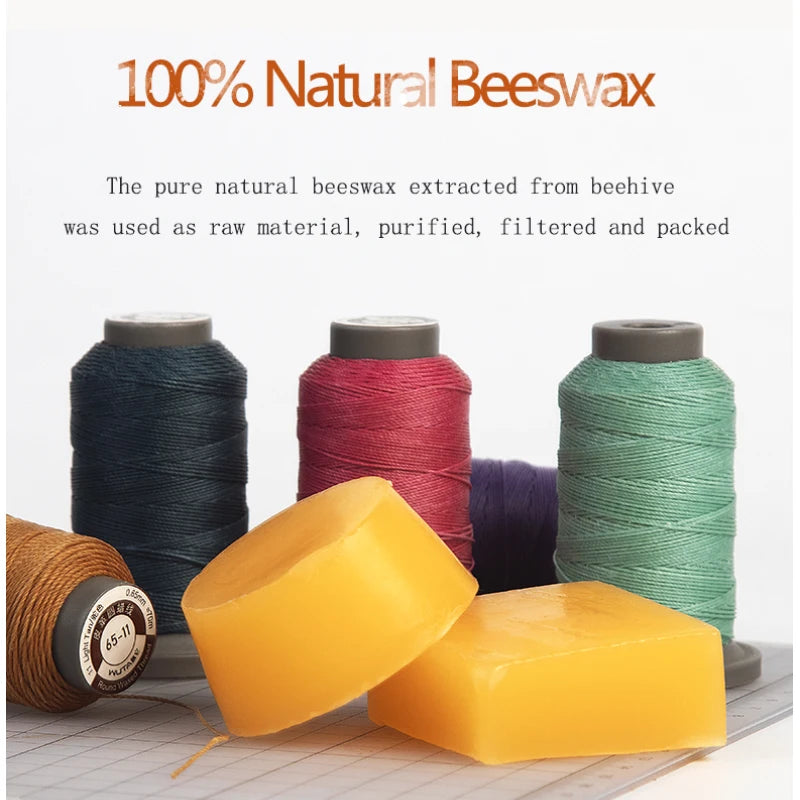 WUTA 1PC 100% Natural Beeswax Pure Wax Smooth Thread Waxing Line Leather Craft  Polishing Tool DIY Sewing Furniture Maintenance