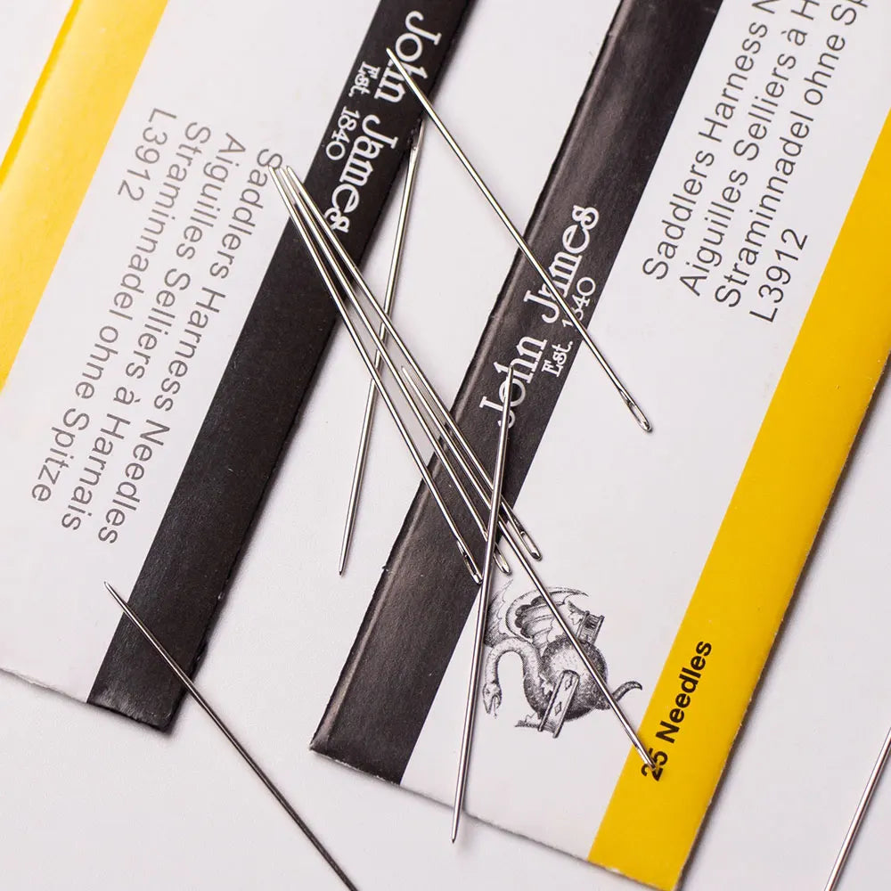 Junetree John James Saddlers Harness Needle Round point  JJ needle work good quality Assorted Hand Sewing Needle leatherCraft