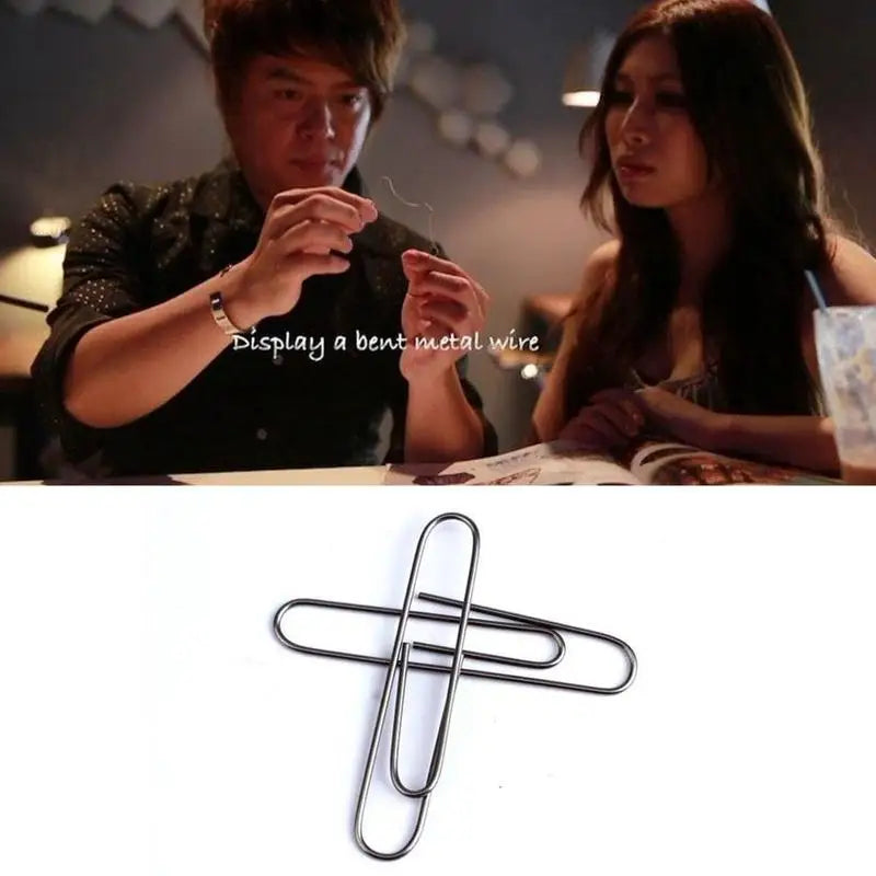 Nitinol Paper Clip Illusion Self Bending Wire Mentalism Metal Paper Clip Prop Memory Change Stage Street Trick Toys