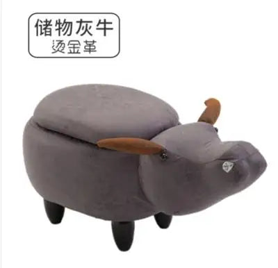 Creative Shoes Bench Storage Solid Wood Feet Stool, Animal Shape Sofa Bench, Fashion