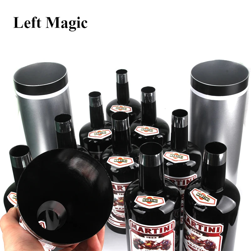 Multiplying Bottles 10 Bottles Black Magic Trick Stage Magic Props Close Up Mentalism Illusion Classic Toy