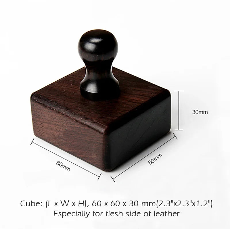 WUTA High Density Ebony Black Wood Leather Edge Burnisher Slicker Leather Craft Tool Polished Grinding Tool-3 Type Available