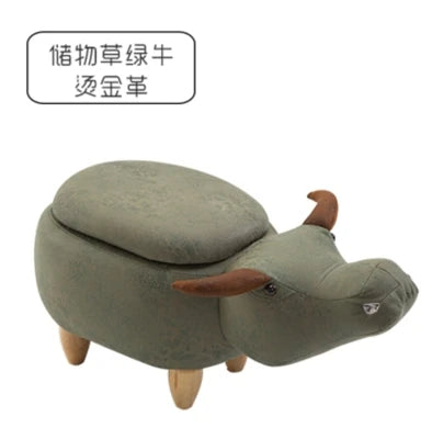 Creative Shoes Bench Storage Solid Wood Feet Stool, Animal Shape Sofa Bench, Fashion