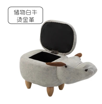 Creative Shoes Bench Storage Solid Wood Feet Stool, Animal Shape Sofa Bench, Fashion