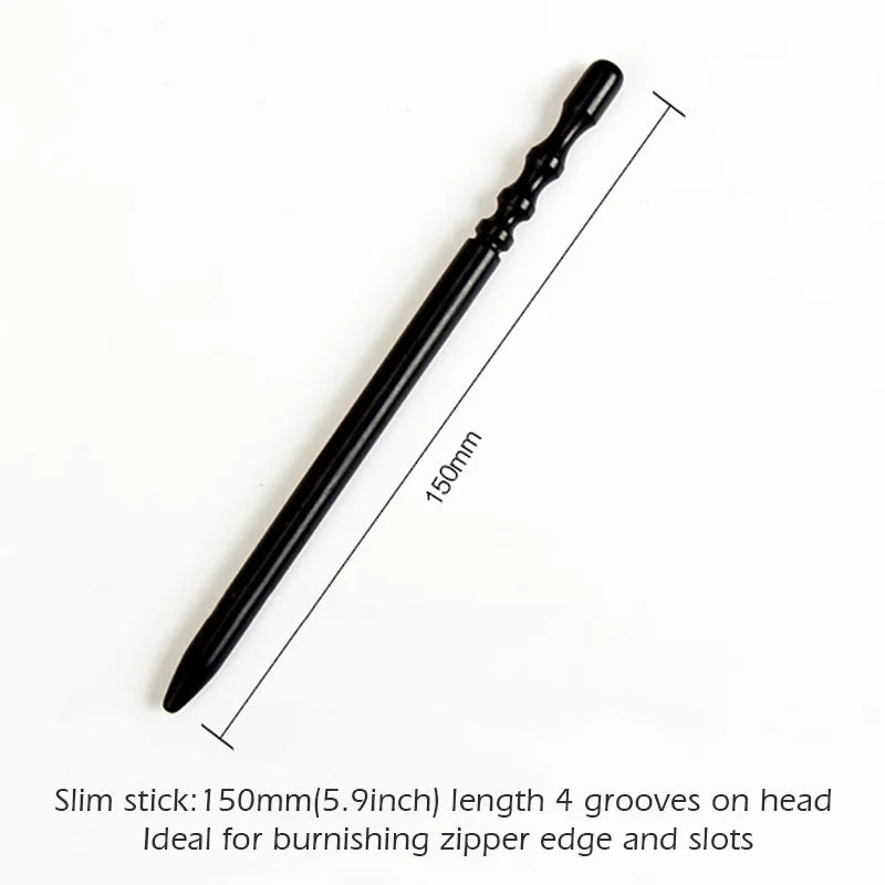 WUTA High Density Ebony Black Wood Leather Edge Burnisher Slicker Leather Craft Tool Polished Grinding Tool-3 Type Available