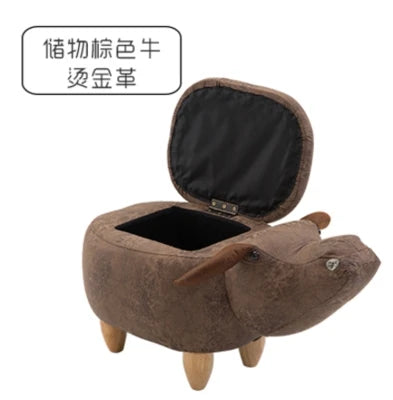 Creative Shoes Bench Storage Solid Wood Feet Stool, Animal Shape Sofa Bench, Fashion