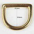 WUTA Solid Brass Cast Rigging Dee Ring Saddle Dog Collar Strap Harness Dees DIY Bag luggage hardware Leather Accessories 2/10pcs
