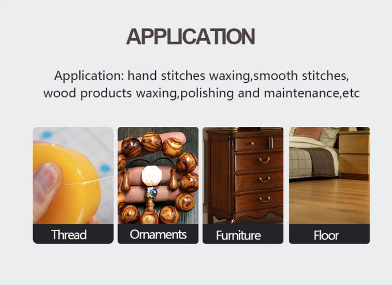 WUTA 1PC 100% Natural Beeswax Pure Wax Smooth Thread Waxing Line Leather Craft  Polishing Tool DIY Sewing Furniture Maintenance