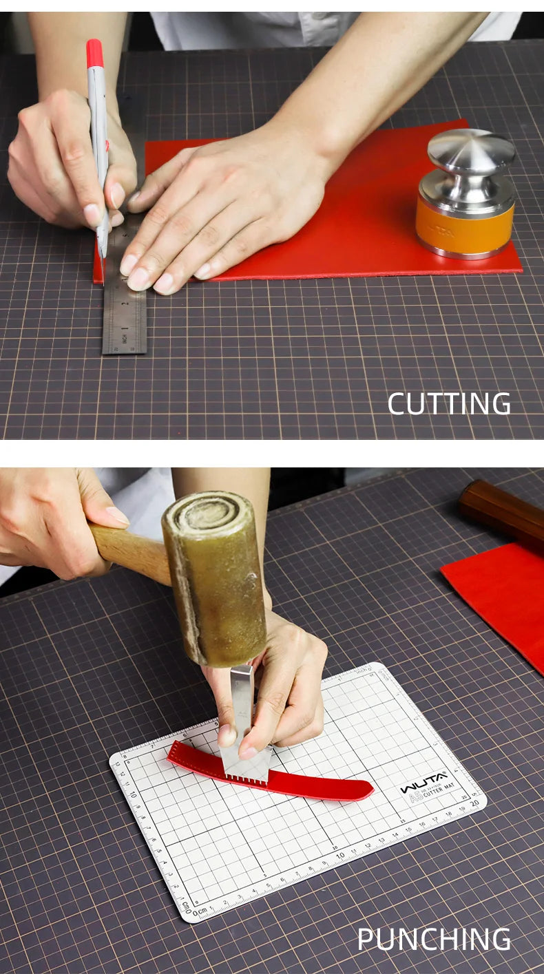 WUTA New Fabric Cutting Mat, Leather Cutting Board A1 A2 A3 A4 A5 Professional Self Healing Quality Double-Sided  Craft Tool Set