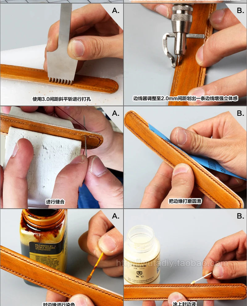 WUTA Professional Leather Craft Cutter DIY Cutting Sharping Thinning Skiving Tool High Speed Steel Blade Right/Left Handed