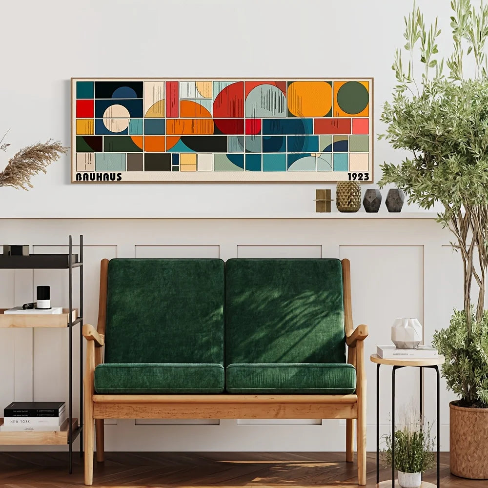 Bauhaus 1923 Art Abstract Canvas Prints Poster Japanese Retro Large Horizontal Art Prints Wall Art Home Decor Art Poster Gifts