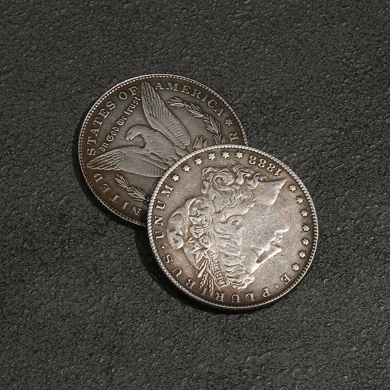 1 Pcs Steel Morgan Dollar  Magic Tricks Can Be Sucked Props Accessorie Used Appearing/Disappearing Coin Magie