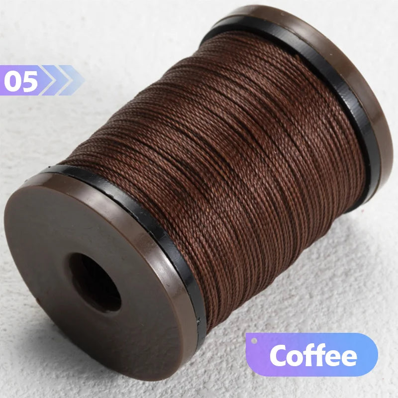 0.4/0.5/0.6mm Round Waxed Thread Circular Leather Sewing Waxing Thread for Manual Sewing and Jewelry Craftsmanship