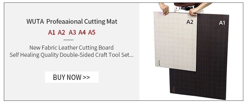 WUTA Professional 8mm Thicken Leather Punch Mat A4 / A5 Tools Cutting Mat, Punching Board,DIY Engraving Pad, Carving Knife Table
