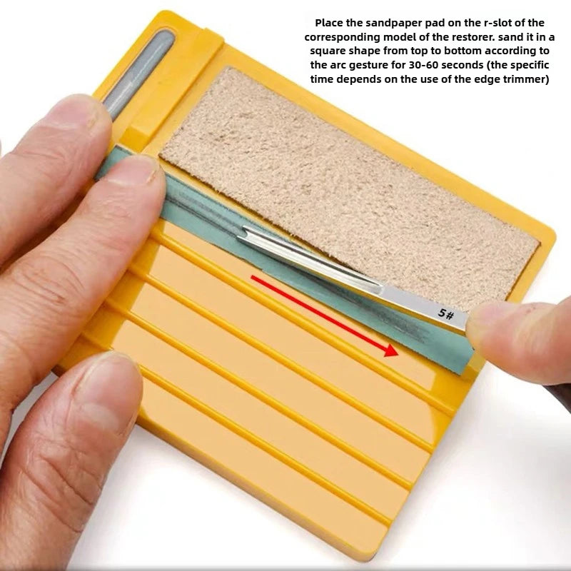 Leather Edging Beveler DIY Handmade Wide Shovel Grinder Portable Leather Repair Edge Trimming Tools Manual Edge Sharpening