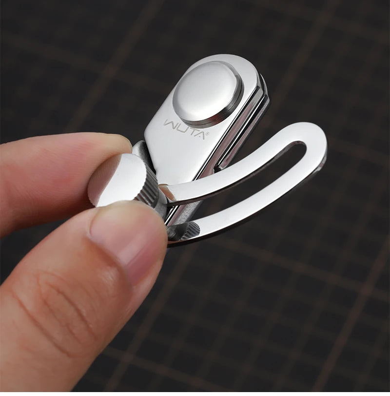 WUTA 304 Stainless Steel Leather Compass Adjustable Spacing Wing Divider Completely Polished Craft Regulation Tools DIY Scriber