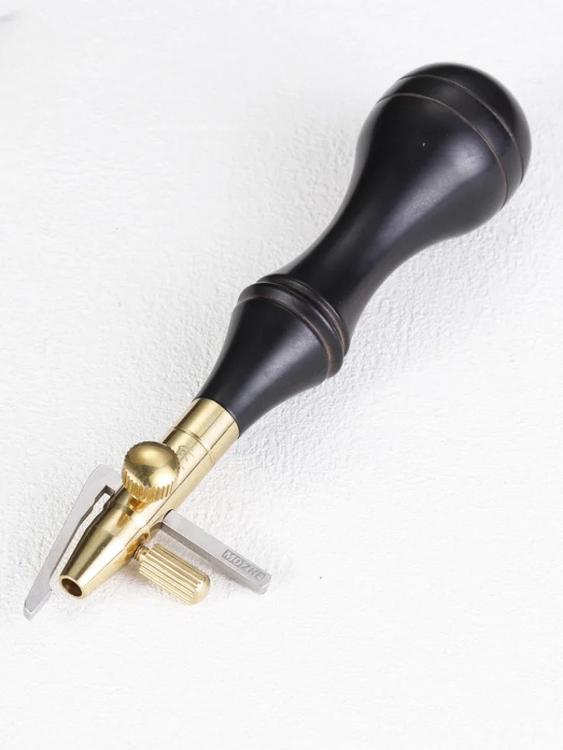 Leather Multifunction Lineation Device Wood Hand Angle Tunable Edge Line Device DIY Leather Carve Mark/trim/groov Auxiliary Tool