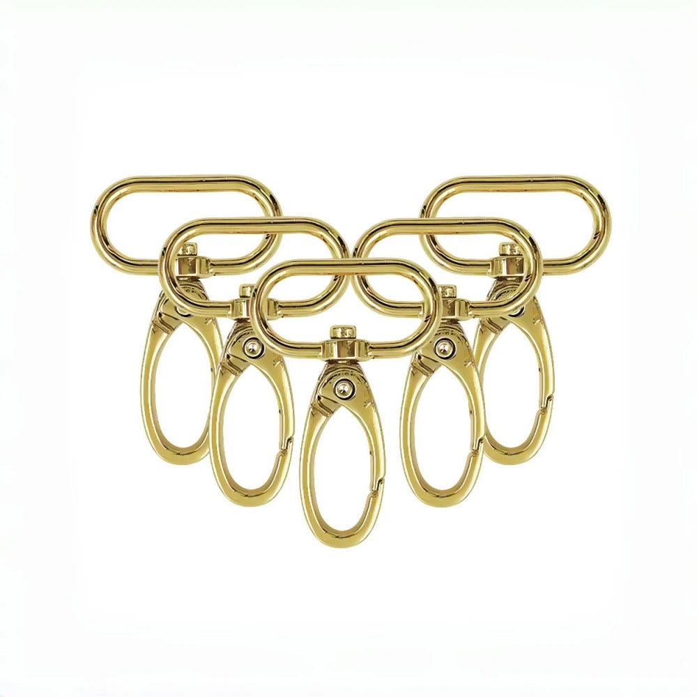 5 Pcs/Pack Swivel Lobster Clasp for Strap Bag Metal Buckles Webbing Belt Snap Hooks Keyring Carabiner DIY Accessories