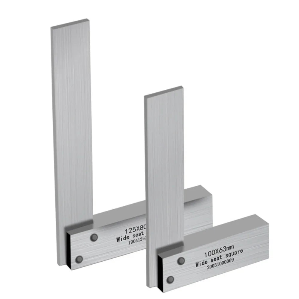 4-inch high-precision wide-base right-angle ruler, 90-degree angle ruler, woodworking hardware measuring tool with case