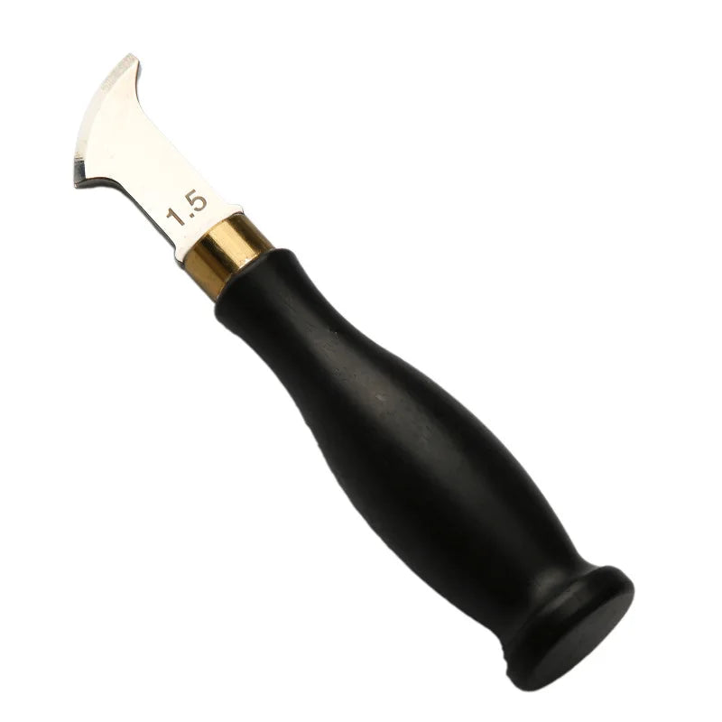 1-2.5mm Leather Edge Creaser Leathercraft Edge Creasing Tool, Edge Marking Leather Craft Black Wood Handle Tools hot cold press