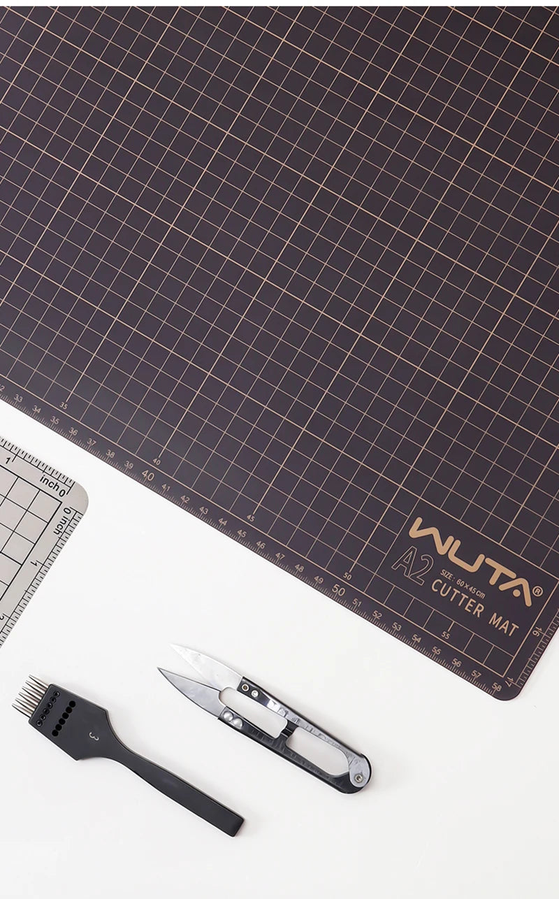 WUTA New Fabric Cutting Mat, Leather Cutting Board A1 A2 A3 A4 A5 Professional Self Healing Quality Double-Sided  Craft Tool Set