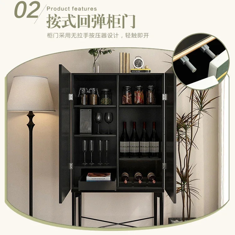 Organizer Storage Living Room Cabinets Wood Trendy Decoration Aesthetic Display Cabinet Sideboard Modern Vitrine Home Furniture