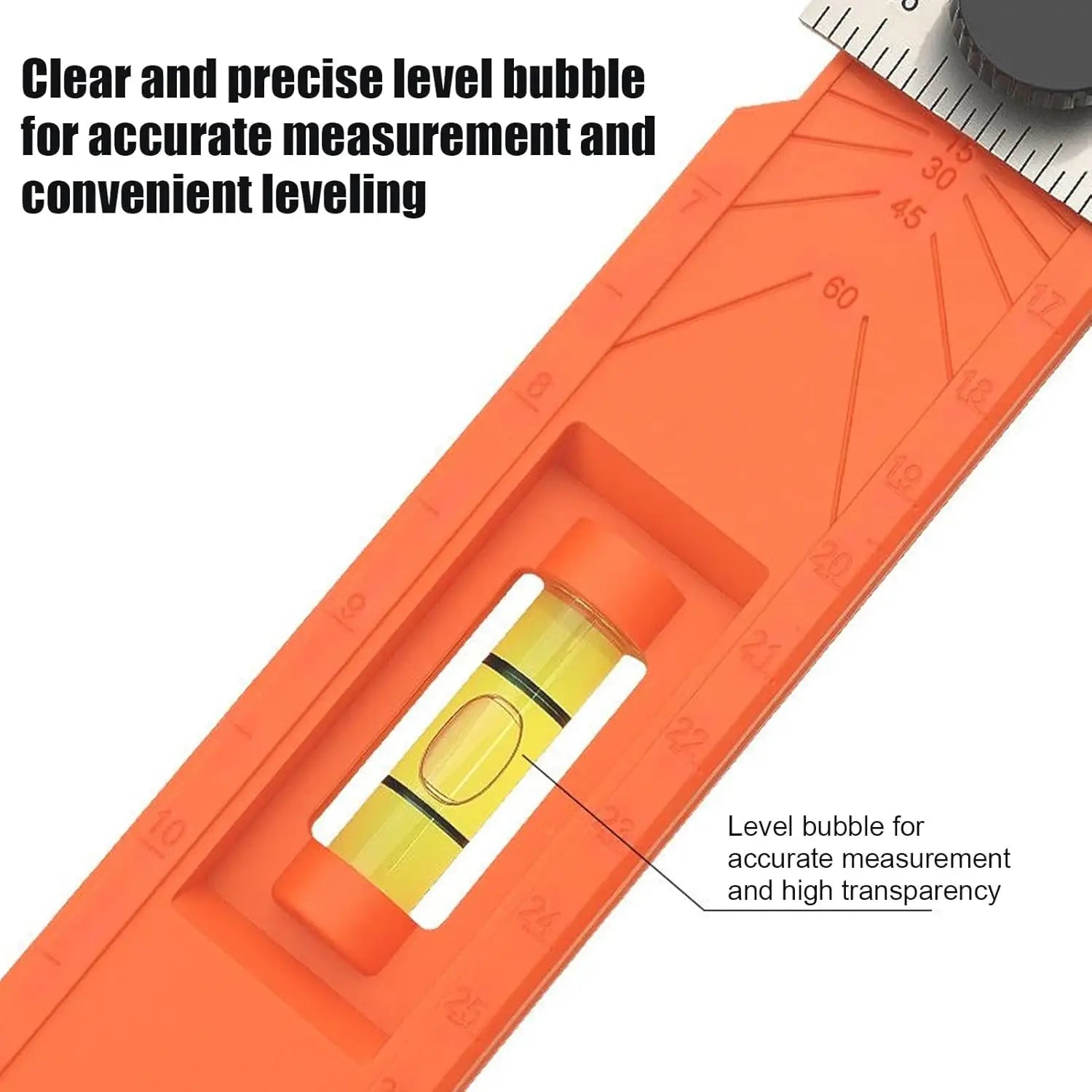 Woodworking Ruler,360° Rotatable Head with Non-Slip Grip - Precision Marking Gauge&Measuring Tool for Carpentry and DIY Projects