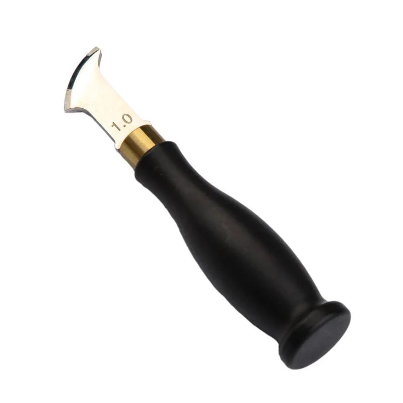 1-2.5mm Leather Edge Creaser Leathercraft Edge Creasing Tool, Edge Marking Leather Craft Black Wood Handle Tools hot cold press