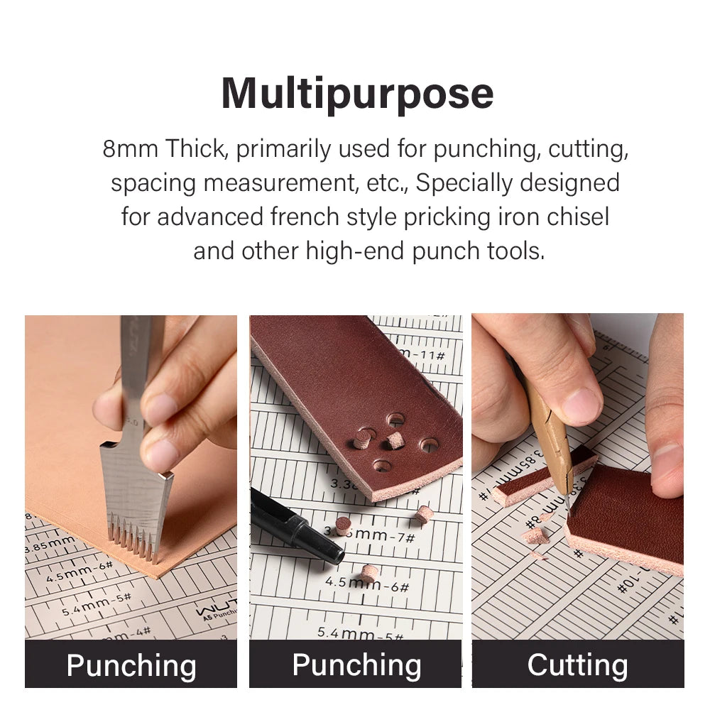 WUTA Professional 8mm Thicken Leather Punch Mat A4 / A5 Tools Cutting Mat, Punching Board,DIY Engraving Pad, Carving Knife Table