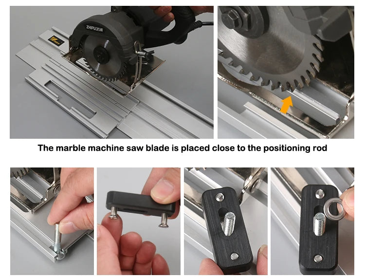 Woodworking Circular Saw Guide Rail Marble Machine Guide Ruler Universal Linear Auxiliary Cutting DIY Woodworking Stone