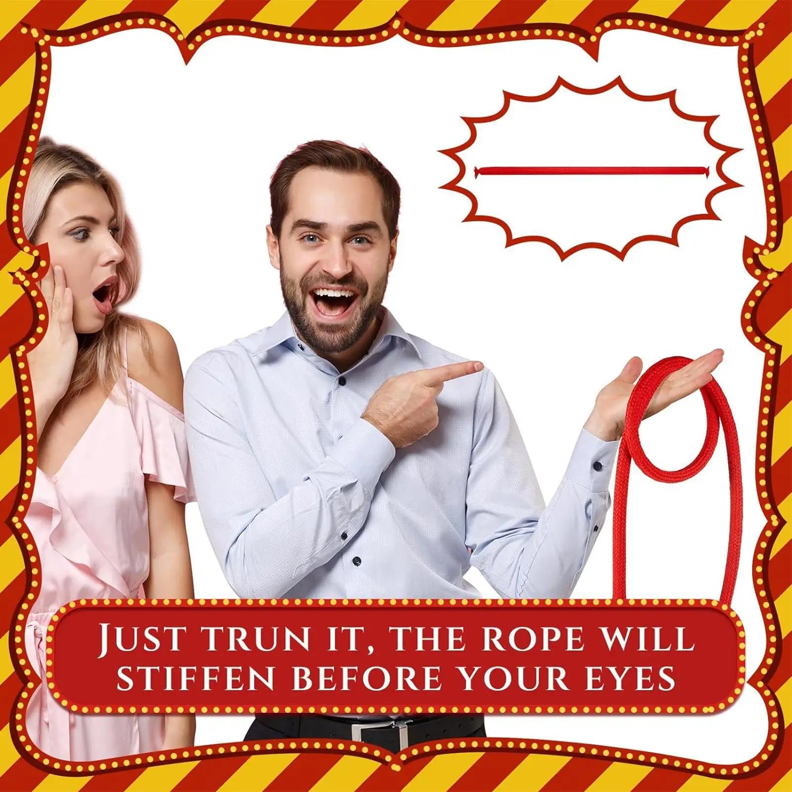 Magic Rope Optical Illusion Gimmick Tool for Tricks Creative Magic Tricks Funny Rope Easy to Do Magic Shows Magic Prop