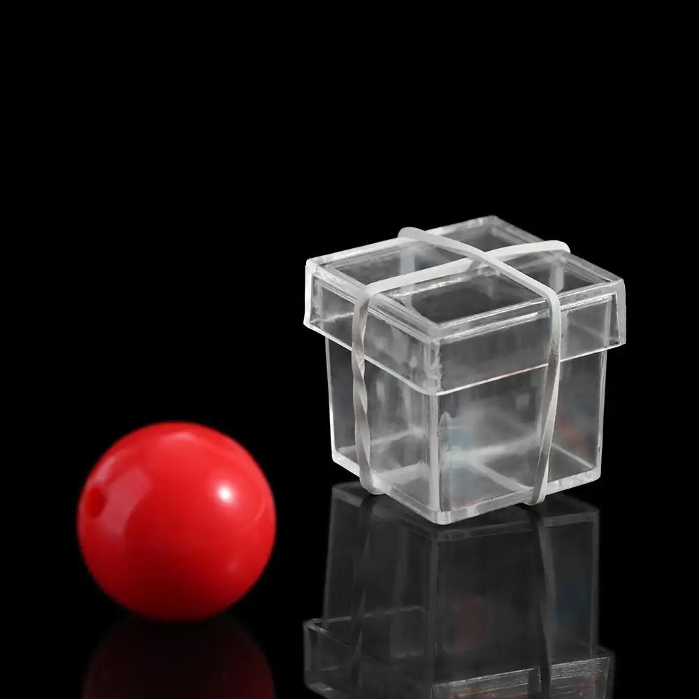 Illusion Magic Clear Ball Through Box Magician Game Gimmick Props Ball Penetrate Box Mentalism Plastic Magic Tricks Street Stage