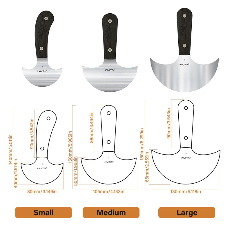 WUTA Professional Leather Cutter Ultra Sharp Round Head Craft Skiving Cutting Thining Tools DIY Handmade Senior Leather Tools