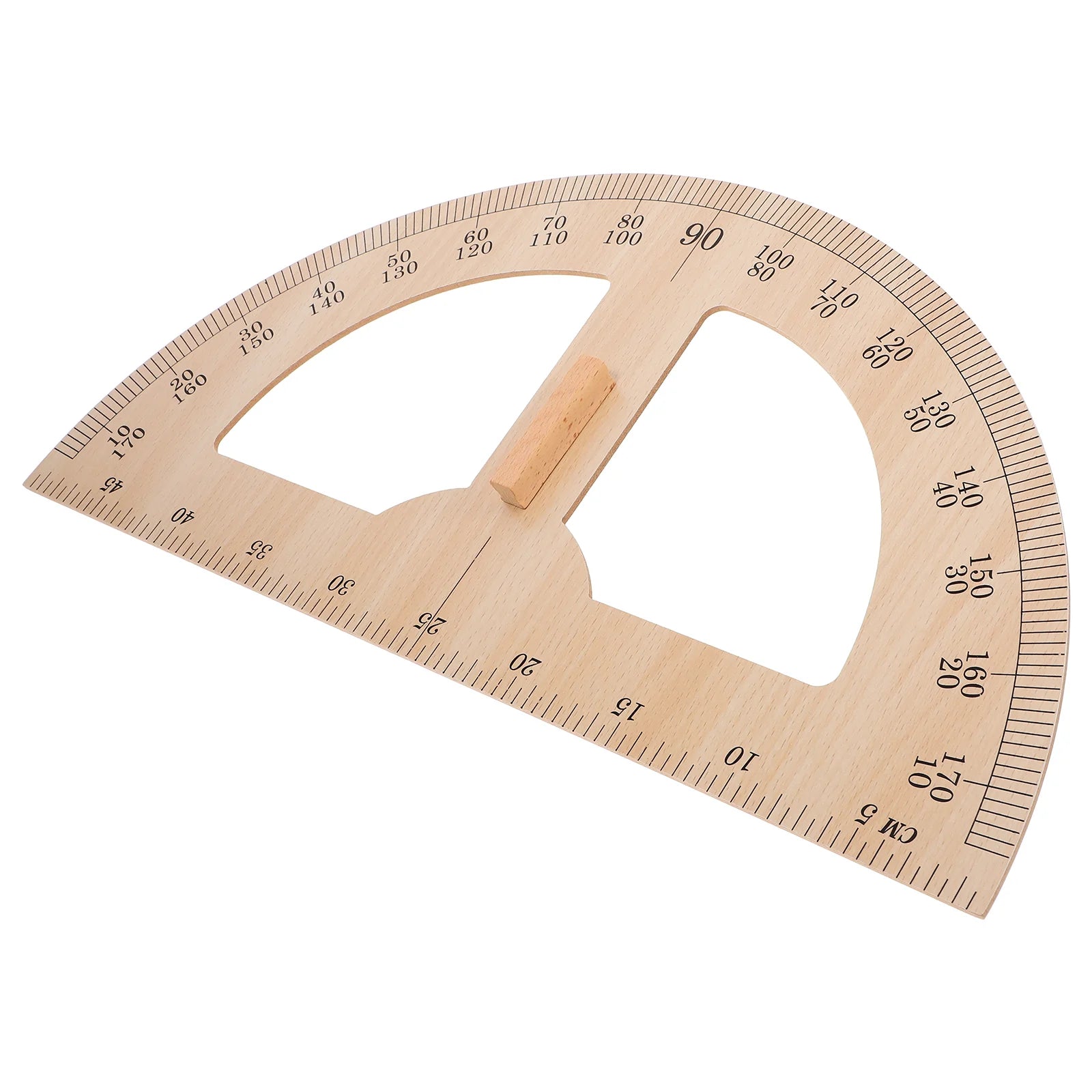 Wooden Measuring Ruler Triangular Ruler Teaching Aids Drafting Tools Ruler Reusable Wood Measuring Gauge Teacher Device Aids