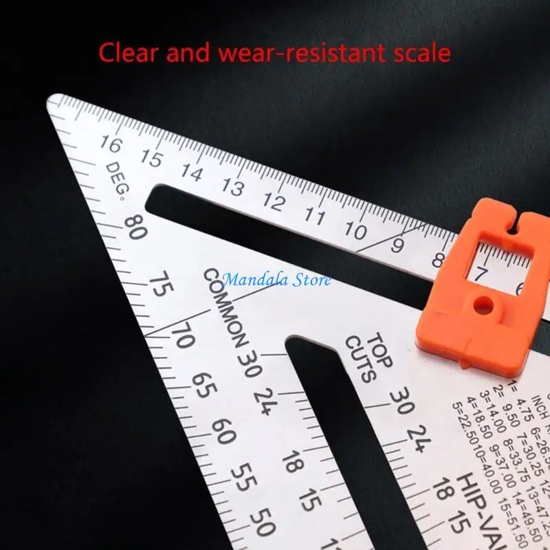 U2JC 90 Degree AngleRuler Woodworking Square Ruler for Carpenter Multifunction Woodworking Tools Detachable AngleGauge