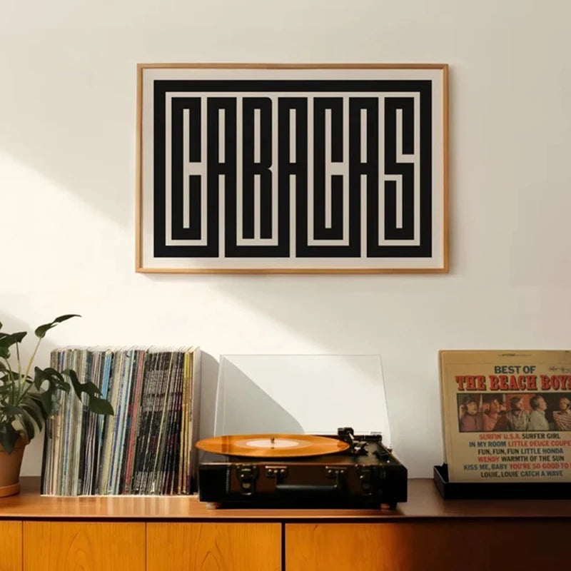 Caracas Art - Caracas Typography Design, Caracas Venezuela Wall Art / Poster, Caracas Venezuela Print, Minimalist Wall Decor