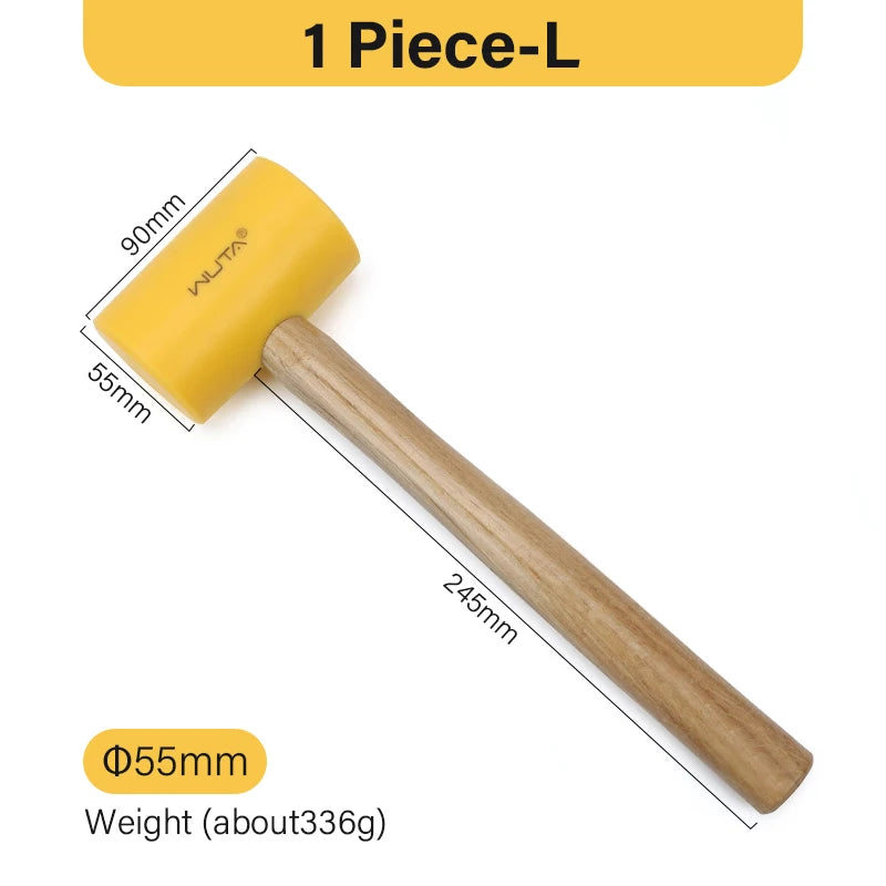 WUTA 1PC Multifunctional Leather Craft Hammer Rubber Mallet Maul Carving Tool For DIY Stamping Punching 46mm 55mm Leather Tools